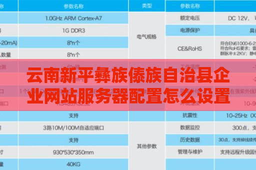 云南新平彝族傣族自治县企业网站服务器配置怎么设置