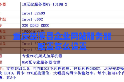 重庆巫溪县企业网站服务器配置怎么设置